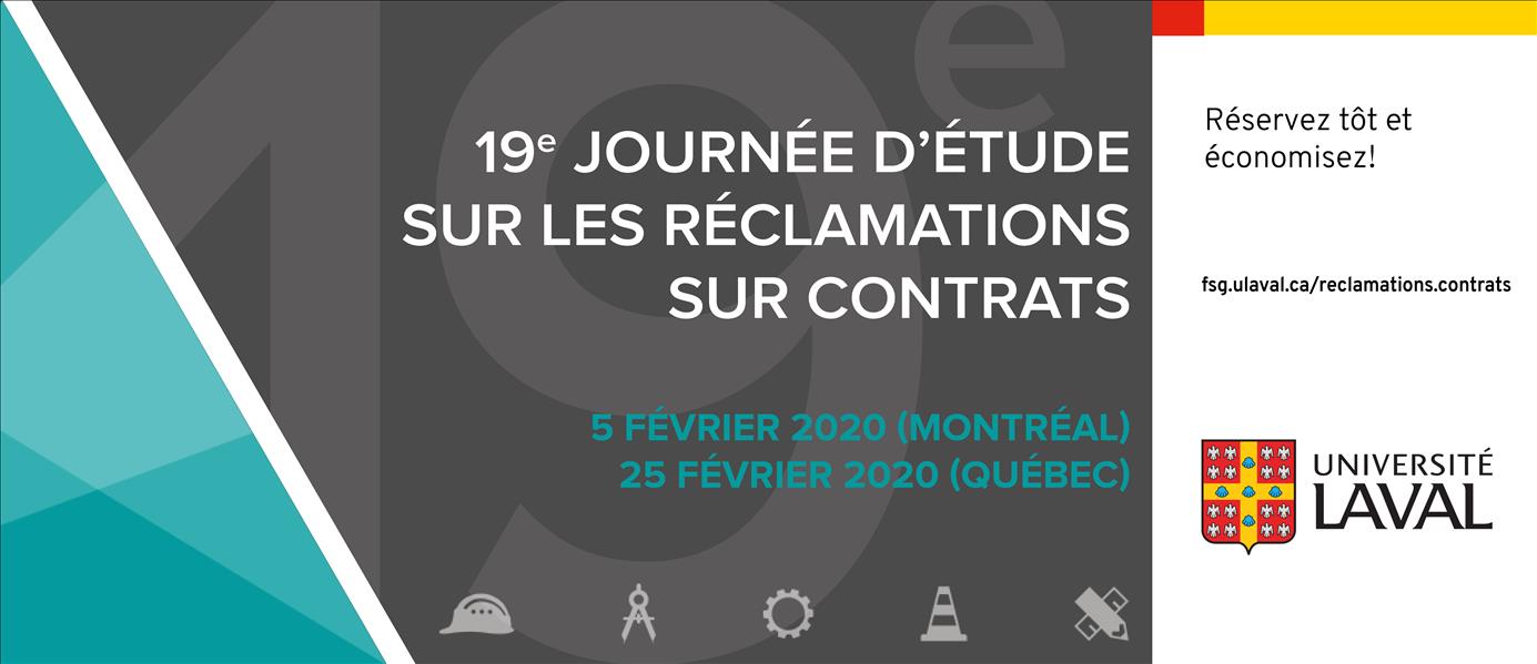 19e Journée d'étude sur les réclamations sur contrats