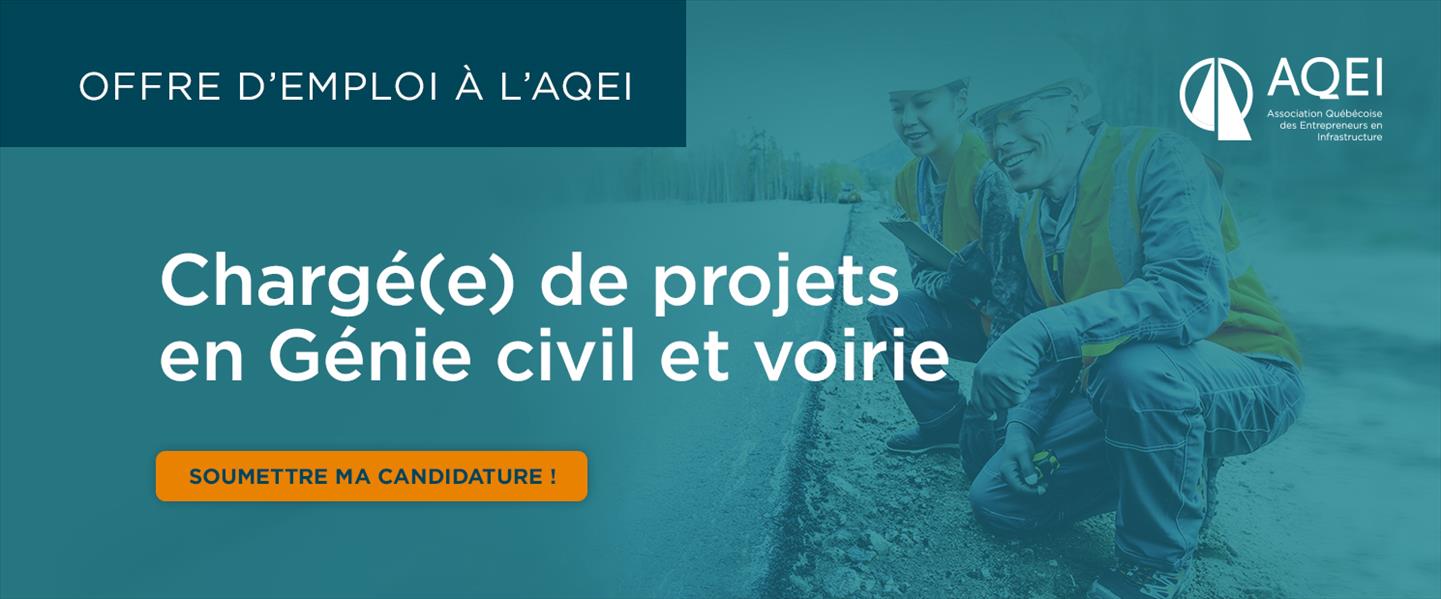 Nous recrutons - Chargé(e) de projets – Génie civil et voirie
